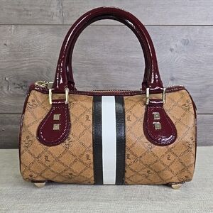 L.A.M.B. Tan and Burgundy Satchel